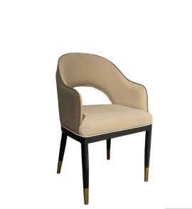 Стул деревянная рама Nappa, метал, кожа Rebound, хлопок Le Italia