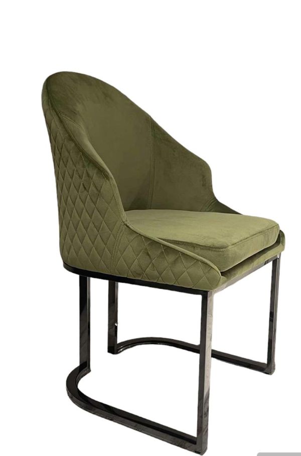 Стілець обідній DC077 Чорна титанова нержав.сталь, поліуретан Смарагдовий Vetro mebel - фото 3
