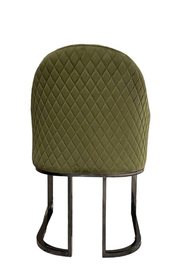 Стілець обідній DC077 Чорна титанова нержав.сталь, поліуретан Смарагдовий Vetro mebel - фото 4