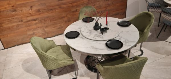 Стілець обідній DC077 Чорна титанова нержав.сталь, поліуретан Смарагдовий Vetro mebel - фото 6