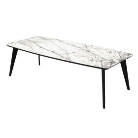 Стіл Detroit 240х100х76 Laminam Invisible white (5 мм)