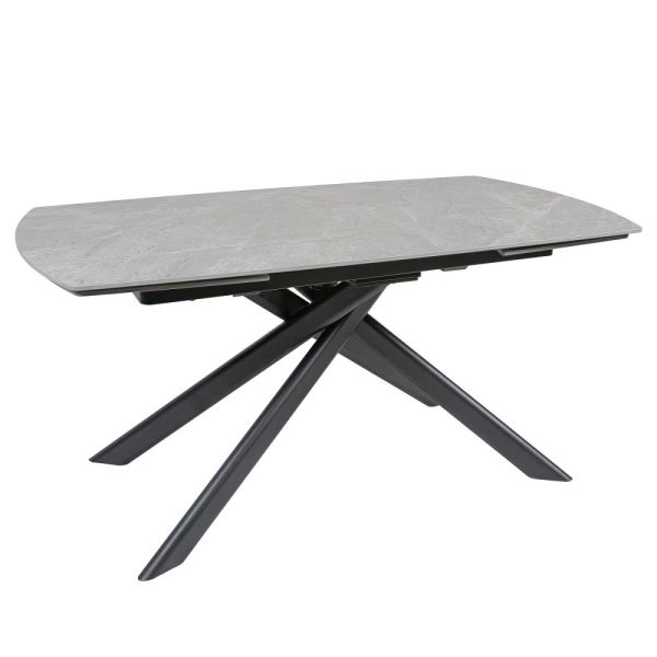 Стіл MYRA 160(240)*90*77 Сірий Ермес+чорний пісок, матове покр.(CN013) к-кт(1-2) - фото 7