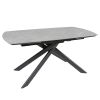 Стіл MYRA 160(240)*90*77 Сірий Ермес+чорний пісок, матове покр.(CN013) к-кт(1-2) - фото 7