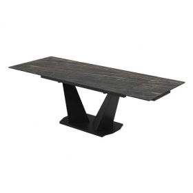 Стіл Луара 160(240)*90*76 Laminam Naturali Noir Desir (3 mm)