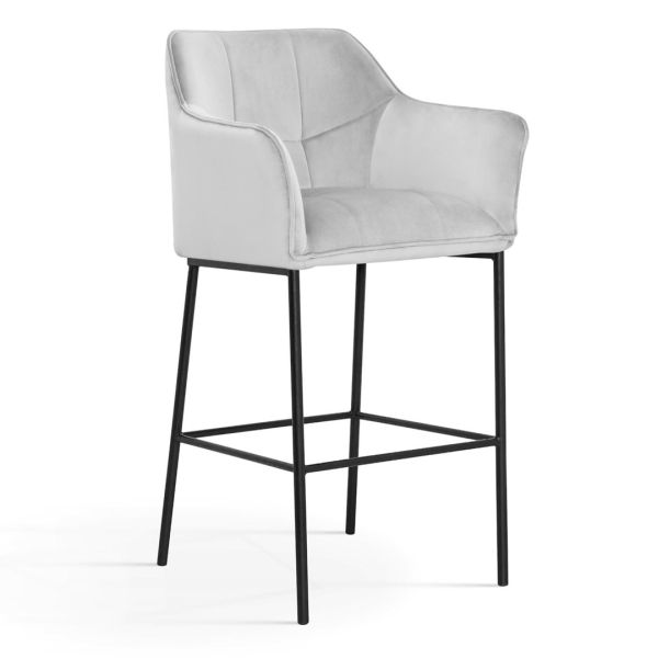 Кресло барное BOSTON 80cm в ткани in GR1 / металлические ножки ATREVE