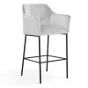 Кресло барное BOSTON 80cm в ткани in GR1 / металлические ножки ATREVE