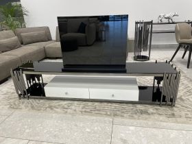 Тумба під телевізор TS027 чорний титан ,нержавіюча сталь