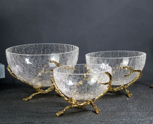 Декоративная стеклянная чаша 22424B