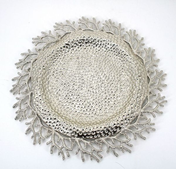 Декоративна фігурка металева тарілка 21620 