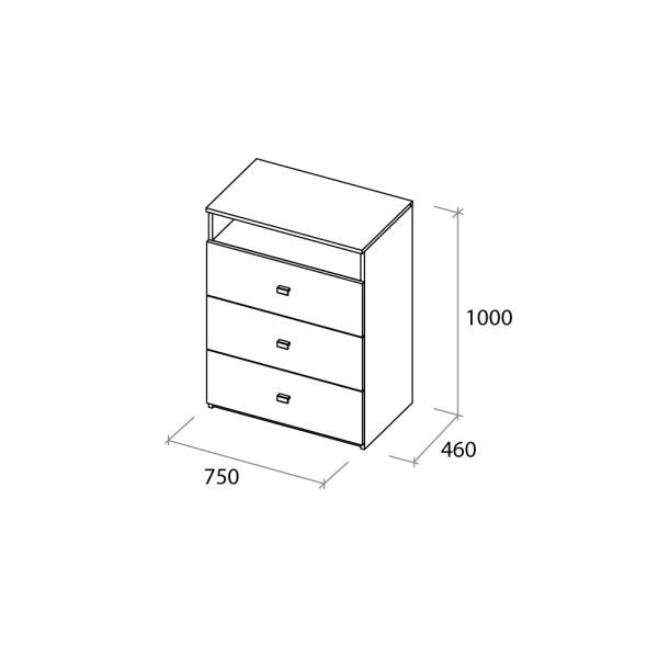 Комод високий TESSA (1-3)