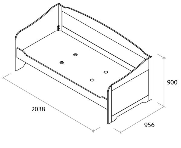Диван-ліжко Б'янка 90 см - фото 2