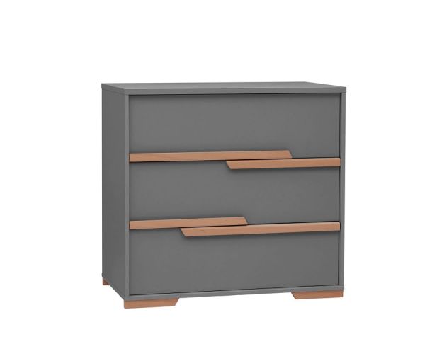 Snap Комод на три ящика білий/сірий PINIO - фото 7