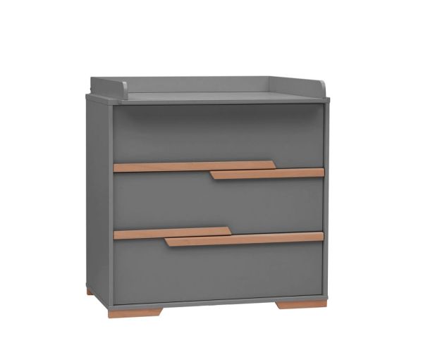 Snap Комод на три ящика білий/сірий PINIO - фото 5