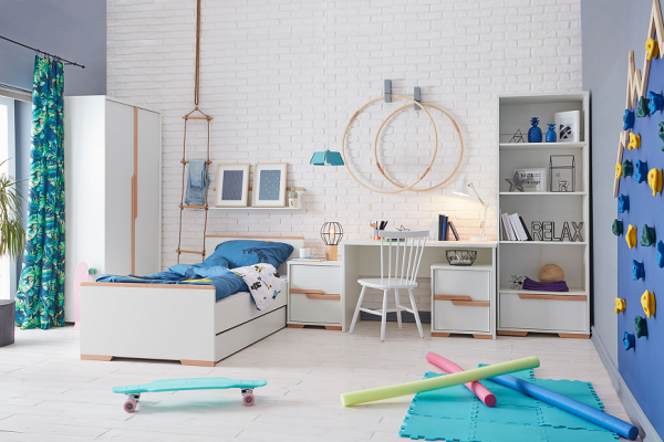 Snap Ліжко 200Х90см біле/сіре PINIO - фото 4