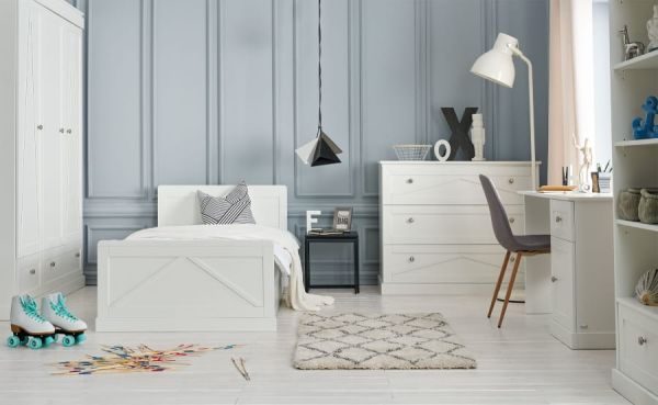 Marie Ліжко 200х90см біле PINIO