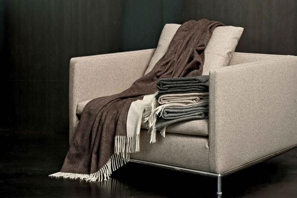 Плед Dolomiti Throws 130х180 Pearl/ lead grey Signoria - фото 3