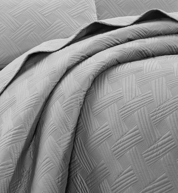 Luxury FRBP1 Покрывало на кровать 230*250, 2шт наволочки 46*66 Grey - фото 5