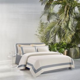 FRCOT08-2х160*220 Bicolore White/Azure Набор постельного белья пододеяльник 2шт FRETTE
