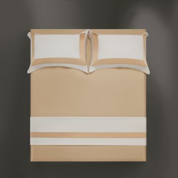 FRCOT09-220*240 Bicolore White/citrine Набор постельного белья FRETTE