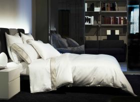 Комплект постільної білизни (Підковдра 200х220, прост. 270х290, 4 нав. 50х70) White pearl Luna Borgo Signoria