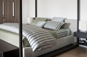 Комплект постільної білизни (Підковдра 200х220, прост. 270х290, 4 нав. 50х70) Silversage Magnolia Striped Signoria