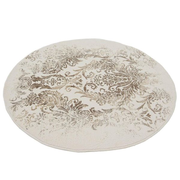 Килим VALS 0503A 2,5х2,5 IVORY / D.BEIGE Круг КЛАСТ