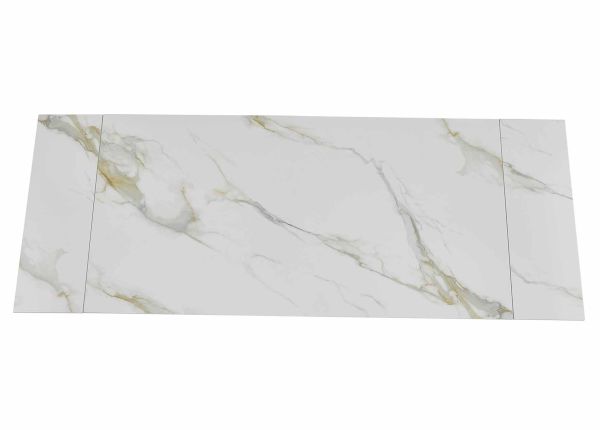 Обідній стіл OKT-2295 1800(2400)*900*760 Глянцеве покриття Kass gold white Hestia - фото 5