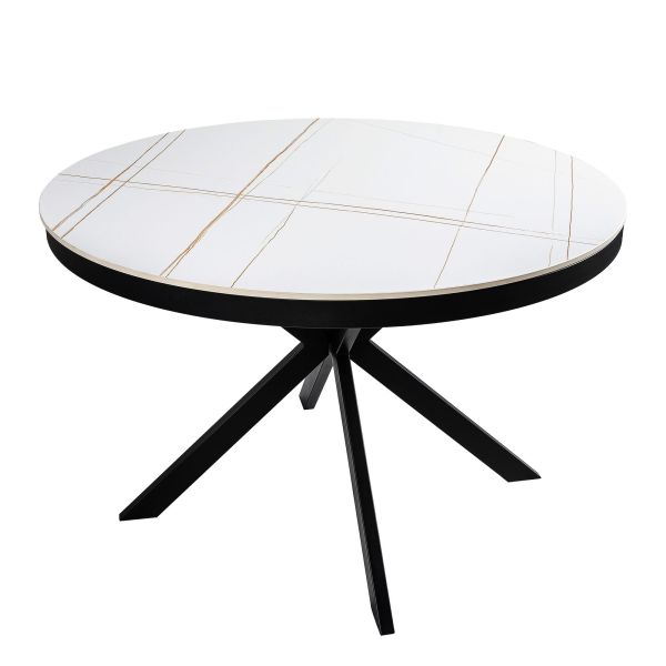 Обідній стіл OKT-2350 1200*760 Матовий білий, золото Hestia - фото 5