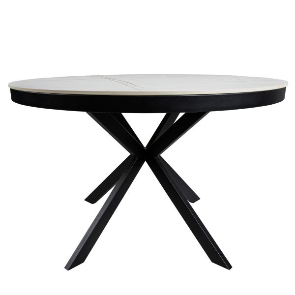 Обідній стіл OKT-2350 1200*760 Матовий білий, золото Hestia - фото 4