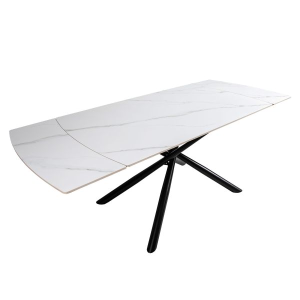 Обеденный стол OKT-2361 1400(2000)*900*760 Белоснежный мат Hestia