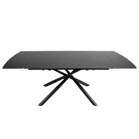 Обеденный стол OKT-2361 1400(2000)*900*760 Черный мат Hestia