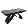 Обеденный стол OKT-2399 1600(2400)*900*760 Австралийский песок, черный матовый Hestia - фото 2