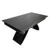 Обеденный стол OKT-2399 1600(2400)*900*760 Австралийский песок, черный матовый Hestia - фото 9