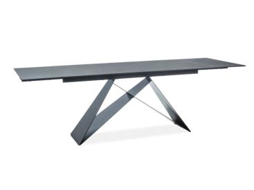 Стол раскладной черный 160(240)x90 (эффект камня/черный мат) Westin II Signal