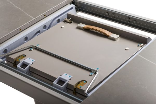 Керамический стол TML-861 140(180)х80х76 айс грей Vetro