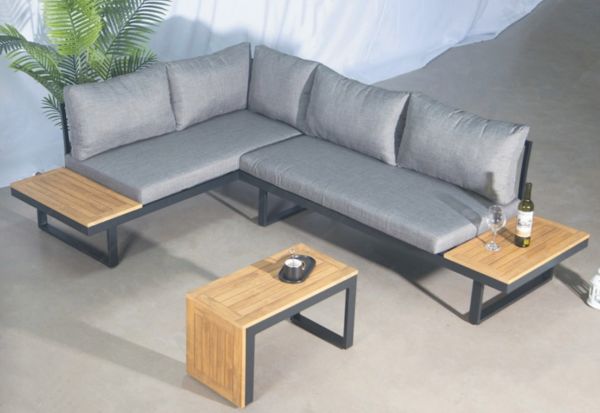 Набор садовой мебели с боковыми столиками AC1587 175х77х68, 70х35х40 DEKA - фото 4