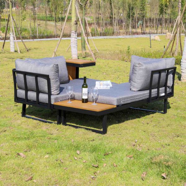 Набор садовой мебели с боковыми столиками AC1587 175х77х68, 70х35х40 DEKA