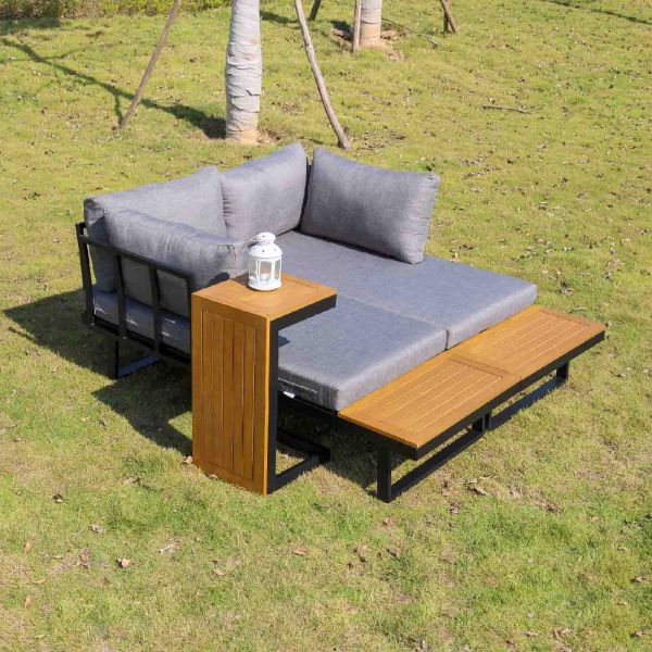 Набор садовой мебели с боковыми столиками AC1587 175х77х68, 70х35х40 DEKA - фото 8