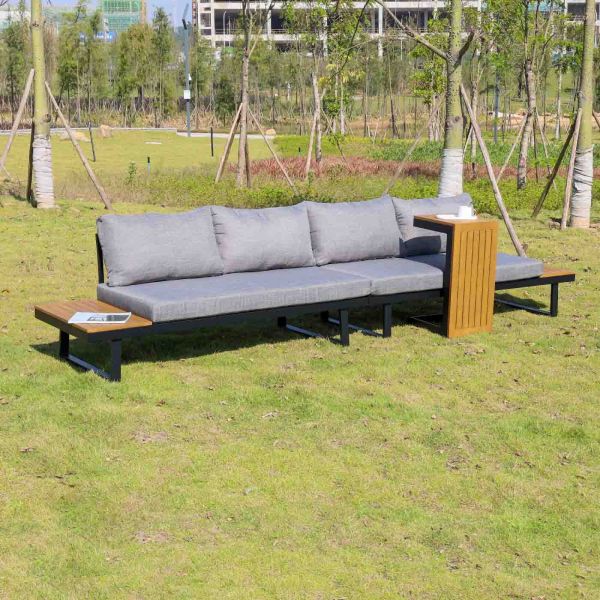 Набор садовой мебели с боковыми столиками AC1587 175х77х68, 70х35х40 DEKA - фото 5