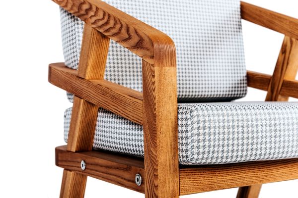 LUGANO DINNER Крісло 580х615х850 ясень, колір тік Woodsun - фото 2