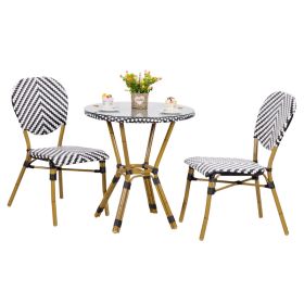 Стул алюминий, ротанг AS1109BR 46x56x89 DEKA