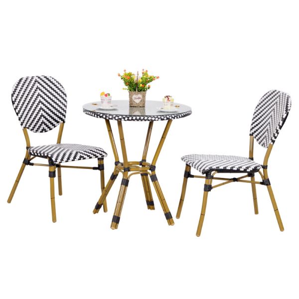 Стул алюминий, ротанг AS1109BR 46x56x89 DEKA