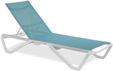 Лежак WAVE білий/блакитний 5347 HAGEA