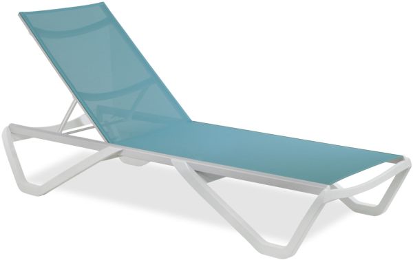 Лежак WAVE білий/блакитний 5347 HAGEA