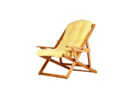 CHALET CHAIR SOFT Крісло шезлонг 750х940х810 ясен, матрац синтепон, колір коричневий Woodsun