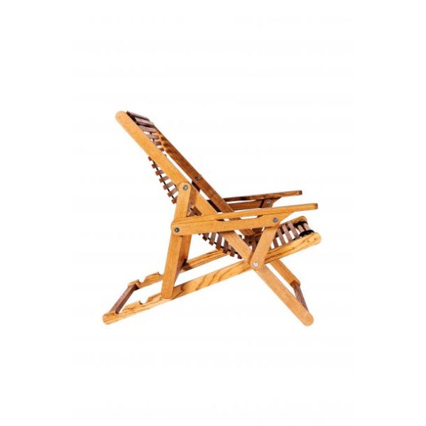 CHALET CHAIR WOOD Крісло шезлонг 760х940х810 дуб, колір венге Woodsun - фото 4