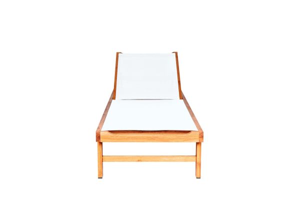 CHALET LOUNGE Шезлонг 2100х700х350 дуб, каркас тік, матрац сірий Woodsun - фото 4