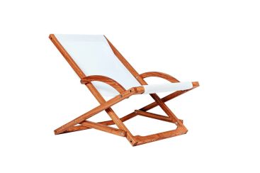 CHALET SWING CLASSIC Крісло шезлонг 760х900х820 дуб, каркас тік, матрац текстилен сірий Woodsun