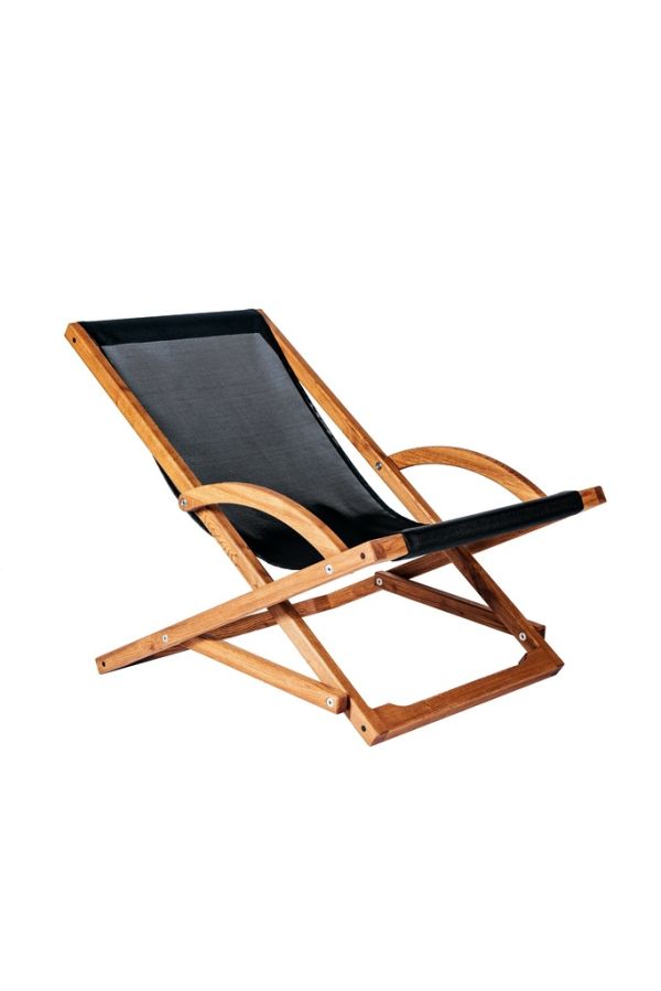 CHALET SWING CLASSIC Крісло шезлонг 760х900х820 дуб, каркас тік, матрац текстилен сірий Woodsun - фото 4