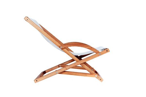 CHALET SWING CLASSIC Крісло шезлонг 760х900х820 дуб, каркас тік, матрац текстилен сірий Woodsun - фото 5